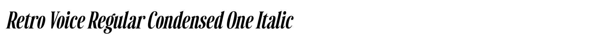 Retro Voice Regular Condensed One Italic image